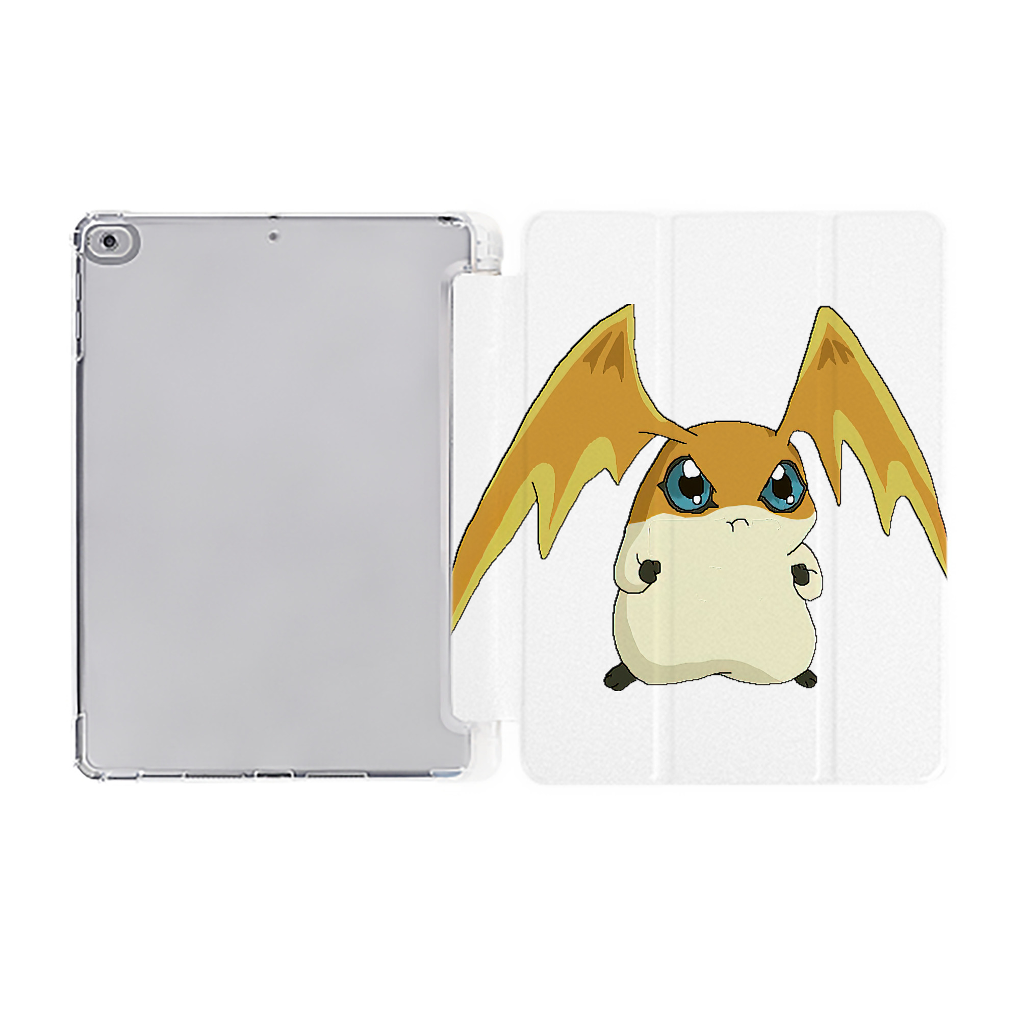（画像用） Digimon デジタルモンスター/デジモン IPad ケース ペン収納付き 三つ折りスタンド PUレザー×シリコン 対応機種9.5/10.5/10.9インチ